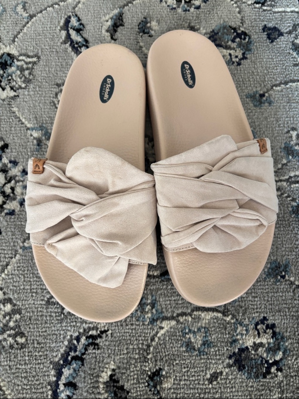 Dr. Scholl's Women's Light Beige Knotted Slide Sandals